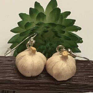 Garlic Earring, Funny Food Earring, Gift Idea, Chef Earring, Cooking Earring